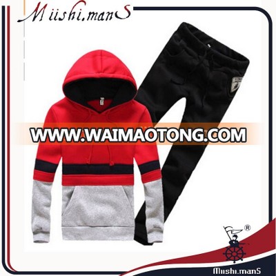 wholesale fashion men's embroidery hoody sweat suits from gzmcs